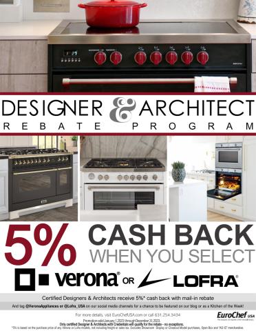 Designer & Architect Rebate - 2023